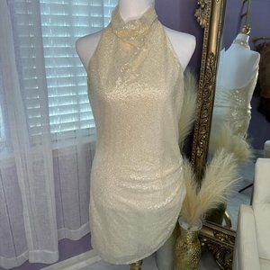 White sequin dress